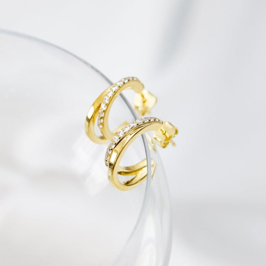 Aviva huggie - silver