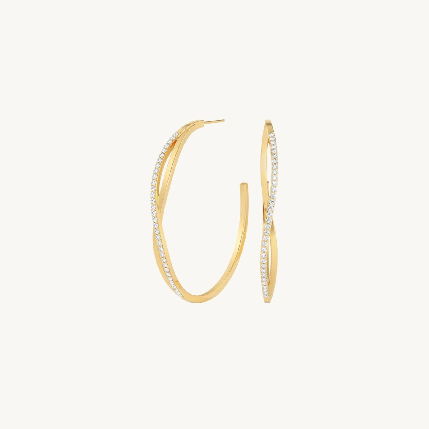 Hera loop earrings - gold plated