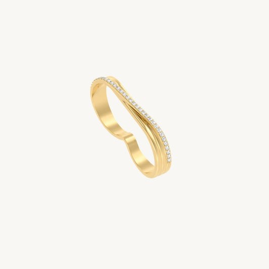 Layla double ring - gold plated