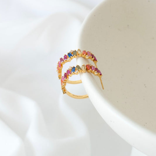 Harper rainbow loops - gold plated